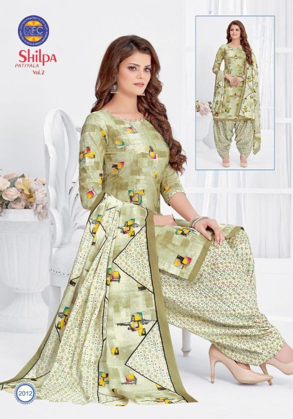 Mfc Shilpa Patiyala 2 Regular Wear Printed Cotton Ready Made Dress Collection